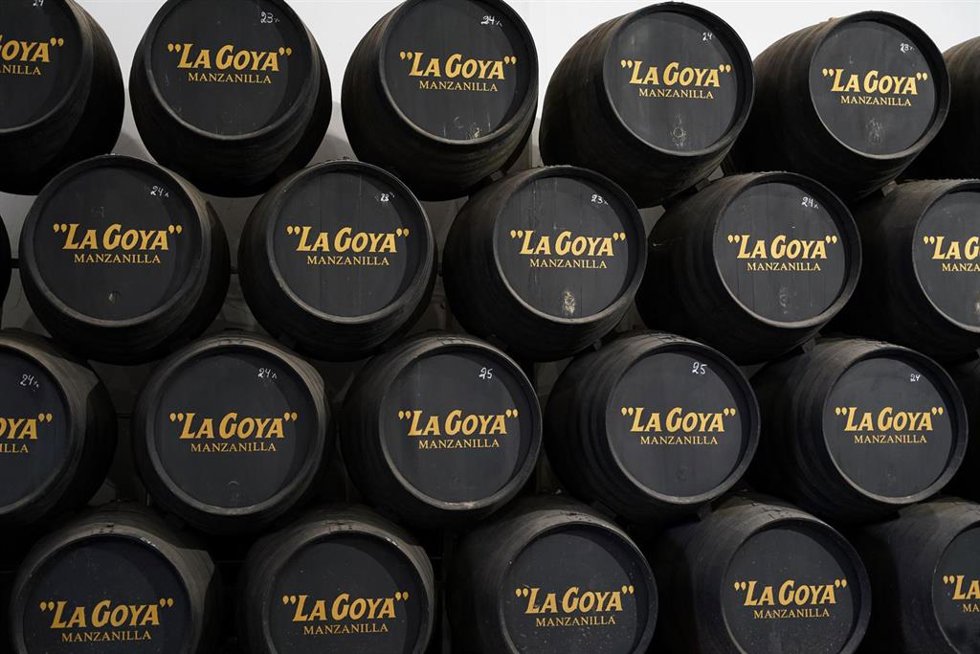 Botas de vino manzanilla de la Bodega Delgazo Zuleta en Sanlúcar de Barrameda (Cádiz)