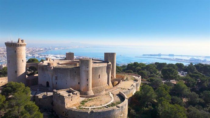 Archivo - Vista aérea del Castillo de Bellver.