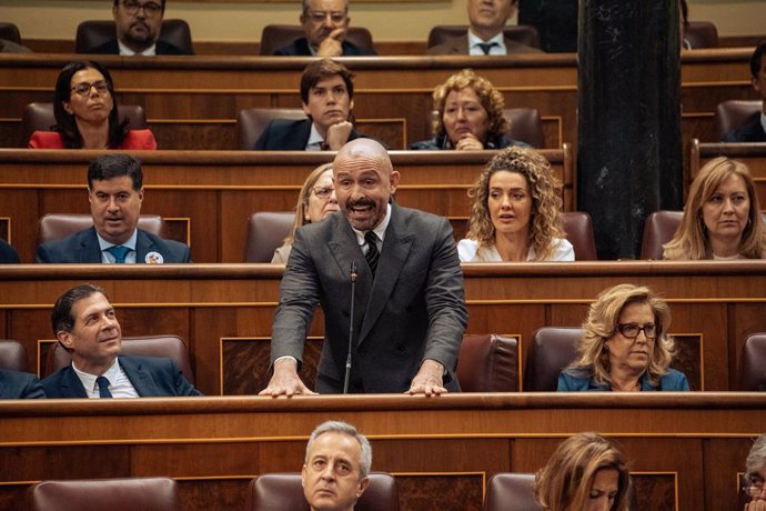 Archivo - El diputado del PP Jaime Miguel de los Santos González en una sesión de control