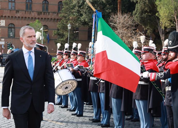 El Rey Felipe VI durante la visita de Estado a Italia