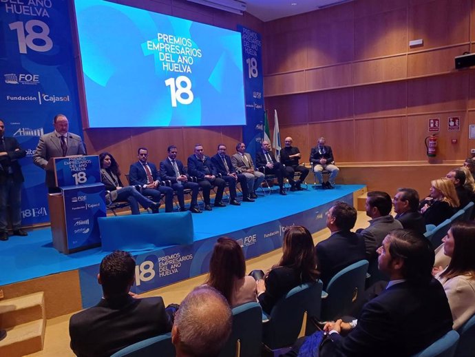 Acto de entrega de los XVIII Premios Empresarios del Año de Huelva.