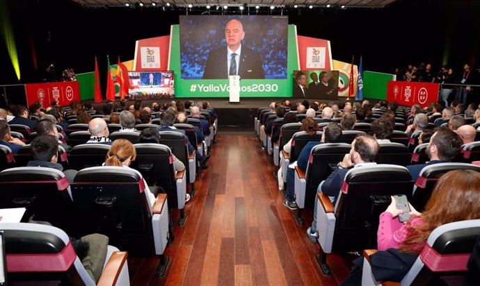 Salón de Actos Luís Aragonés de la Real Federación Española de Fútbol (RFEF).