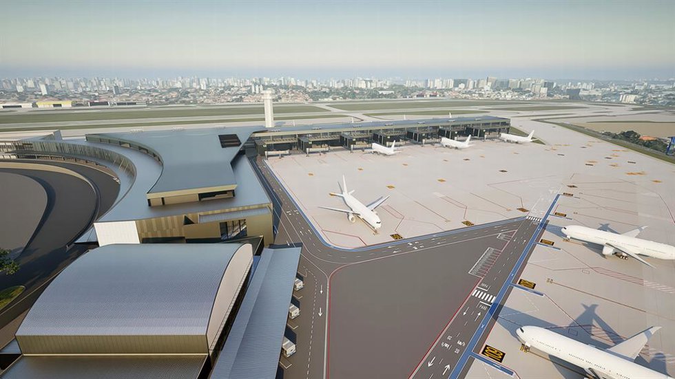 Imágenes del proyecto de ampliación y remodelación del aeropuerto de Congonhas, situado en So Paulo (Brasil).