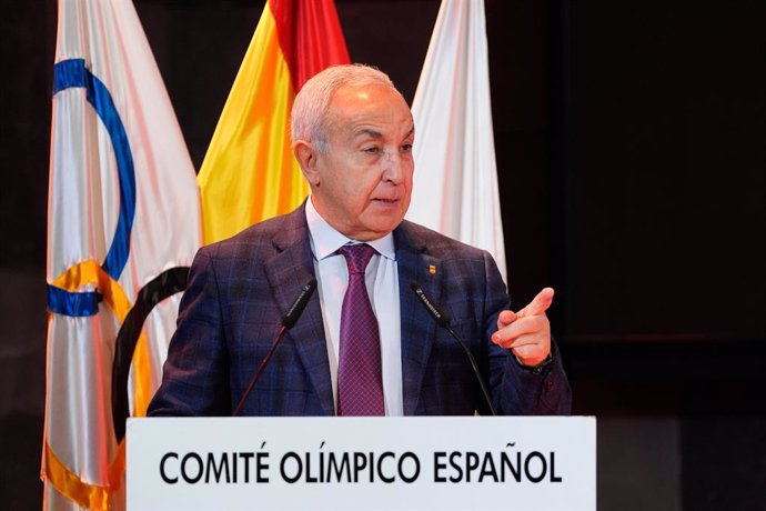 Alejandro Blanco, President of the Spanish Olympic Committee COE, during the presentation of the new headquarters of UCAM with Spanish Olympic Committee COE in Torrejon de Ardoz at COE building on November 26, 2024 in Madrid, Spain.