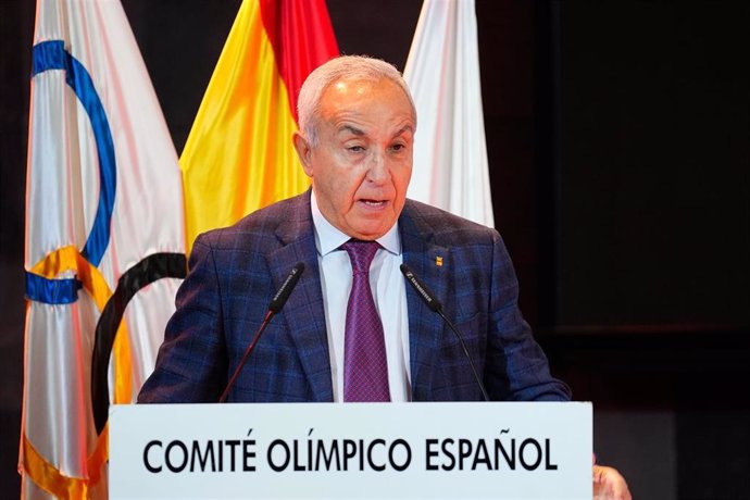 Alejandro Blanco, President of the Spanish Olympic Committee COE, during the presentation of the new headquarters of UCAM with Spanish Olympic Committee COE in Torrejon de Ardoz at COE building on November 26, 2024 in Madrid, Spain.