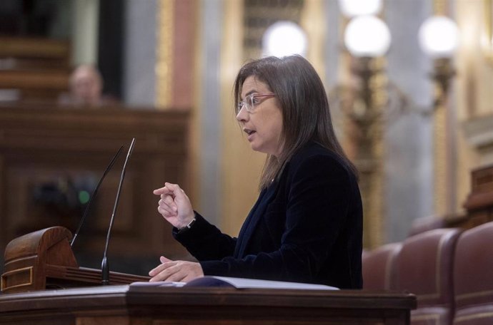 La diputada del PP, Ana Belén Vázquez, interviene durante una sesión plenaria en el Congreso