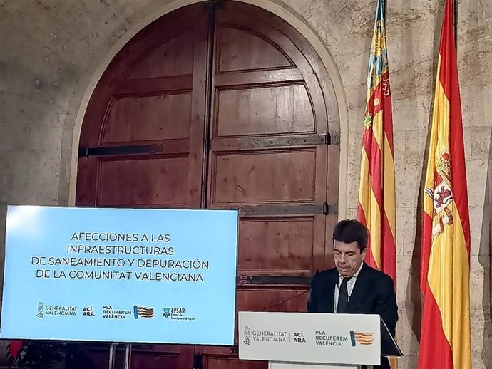 El 'president' de la Generalitat anuncia que el 110% de las depuradoras dañadas por la dana están ya activas