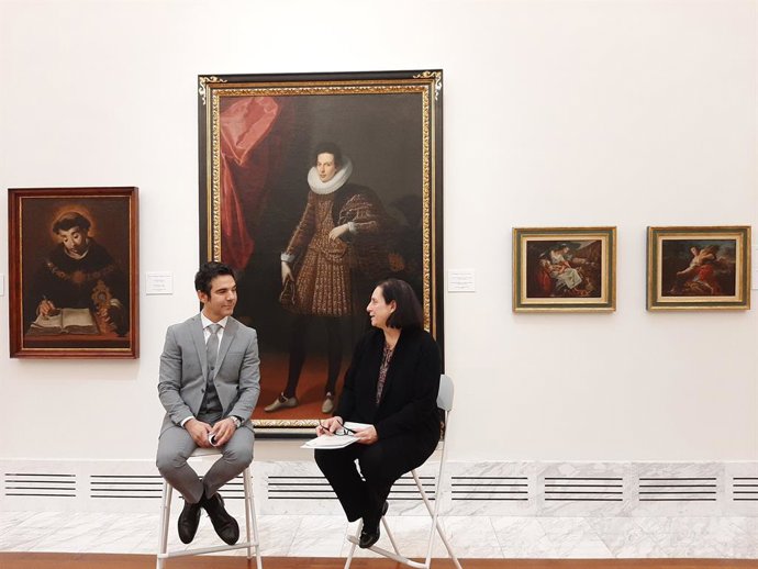 El director del Museo de Bellas Artes de Valncia, Pablo González Tornel, y la secretaria autonómica de Cultura, Piar Tébar, en la presentación de a programación del Bellas Artes.