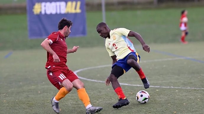 Un partido de la selección española de refugiados.