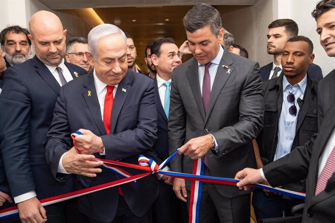 El presidente de Paraguay, Santiago Peña, y el primer ministro israelí, Benjamin Netanyahu