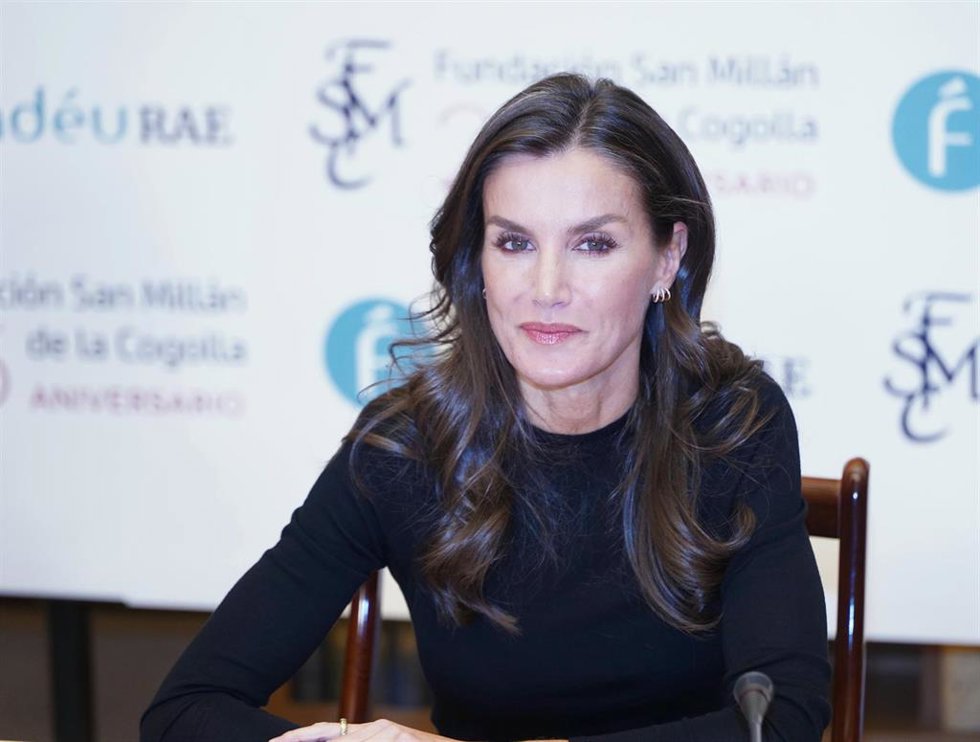 Archivo - La Reina Letizia durante la decimosexta edición del seminario internacional de Lengua y Periodismo, que se desarrolla bajo el lema, 'Cambio climático: lenguaje y comunicación, a 24 de noviembre de 2023, en San Millán de la Cogolla, La Rioja (