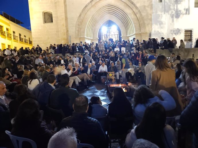 Imagen de una zambomba en Jerez de la Frontera durante el puente de la Constitución.