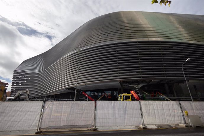 Archivo - Obras en el estadio Santiago Bernabéu.