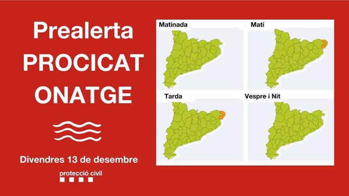 Previsión de oleje en Catalunya