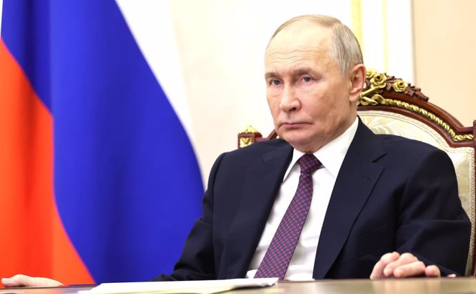 December 12, 2024, Moscow, Moscow Oblast, Russia: Russian President Vladimir Putin, chairs a meeting via videoconference with government members from the Kremlin, December 12, 2024 in Moscow, Russia. The meeting discussed development of artificial intelli