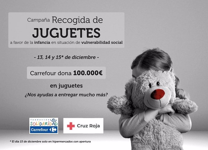 Carrefour y Cruz Roja lanzan la campaña de donación de juguetes.