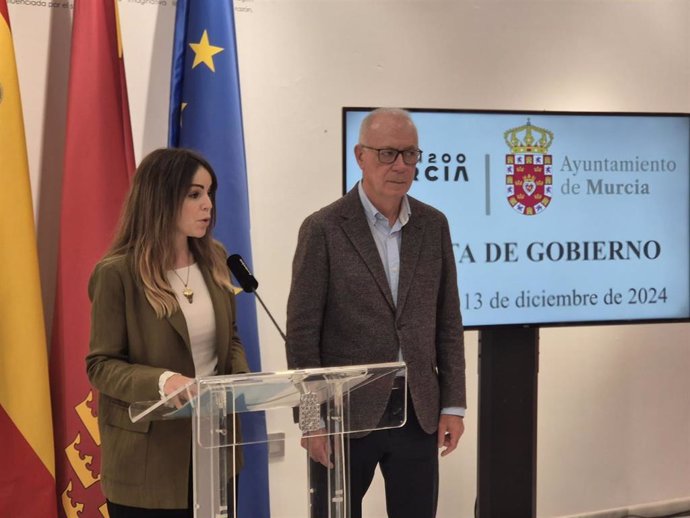 La vicealcaldesa, Rebeca Pérez, en la rueda de prensa posterior a la Junta de Gobierno