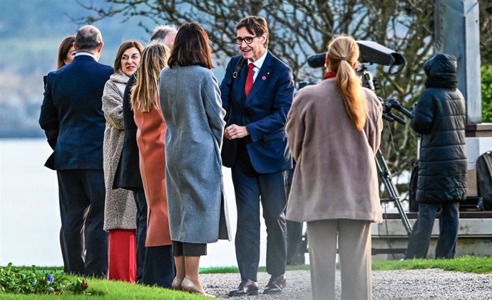 El presidente de la Generalitat de Catalunya, Salvador Illa, a su llegada a la XXVII Conferencia de Presidentes, en el Palacio de la Magdalena, a 13 de diciembre de 2024