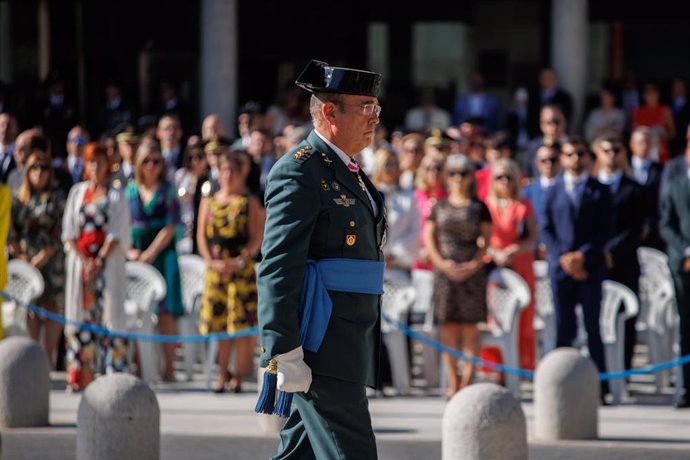 Archivo - El Coronel Jefe de la Comandancia de Madrid, Diego Pérez de los Cobos, durante un acto de la Guardia Civil