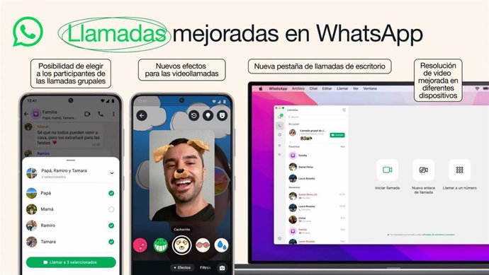 Interfaz de llamadas de WhatsApp