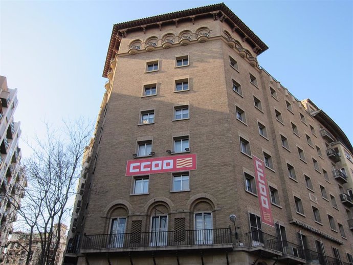 Archivo - Sede de CCOO Aragón en Zaragoza.