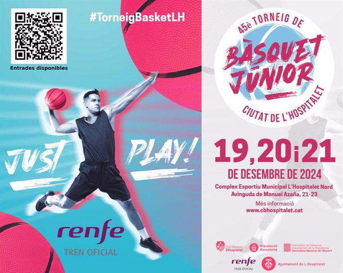 Renfe promocionará el 45 Torneig de Bàsquet Júnior Ciutat de L'Hospitalet (Barcelona)