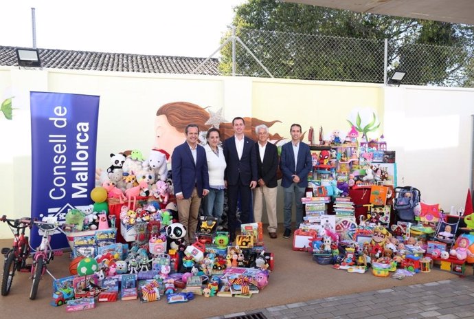 Entrega de los juguetes recogidos por el Consell de Mallorca a la Fundación Monti-Sion.