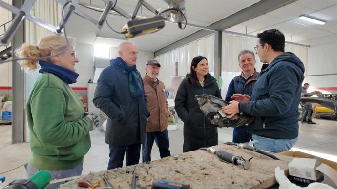 María Dolores Gálvez en su visita a Gregasa.