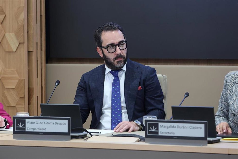 Archivo - El presidente del Zamaro CF, Víctor de Aldama, comparece ante la comisión no permanente de investigación en el Parlament balear, a 20 de mayo de 2024, en Palma de Mallorca, Mallorca, Baleares (España). La comisión no permanente de investigació