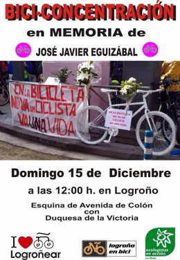 Logroño: Bici-concentración en memoria a José Javier Eguizábal