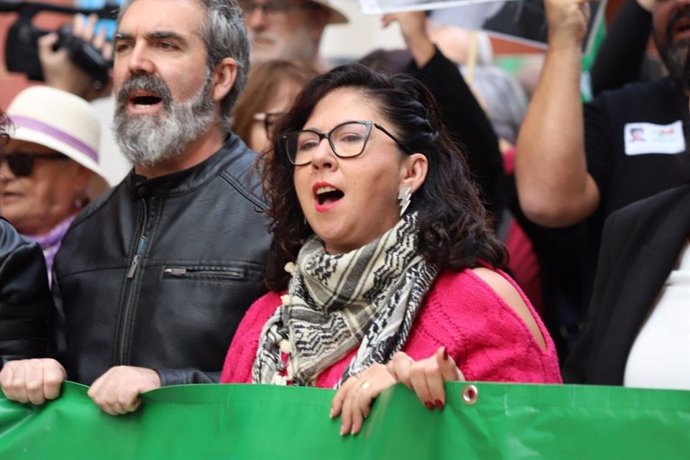 La actual secretaria de Organización de Podemos Andalucía y candidata a las primarias para elegir nueva coordinadora, Raquel Martínez. (Foto de archivo). 