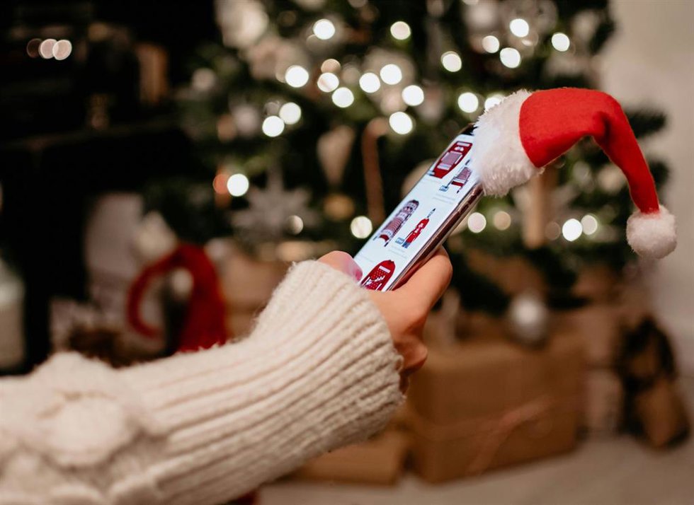 Compras 'online' en navidad.