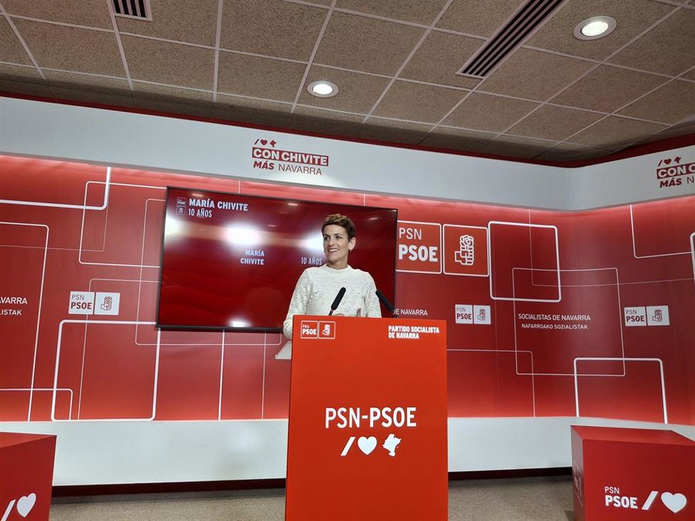 La secretaria general del PSN, María Chivite.