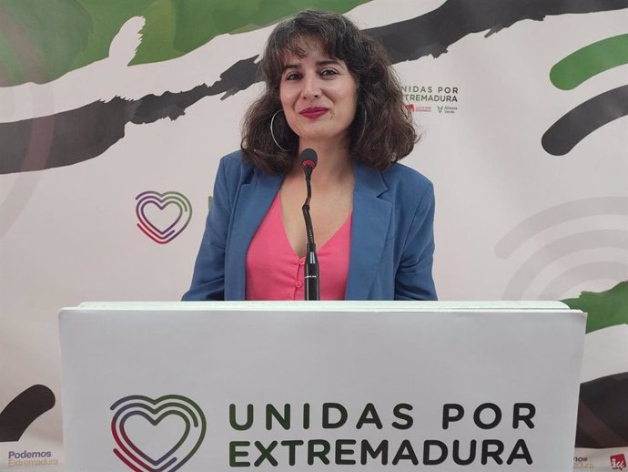 Archivo - Irene de Miguel, coordinadora de Podemos Extremadura, en una imagen de archivo