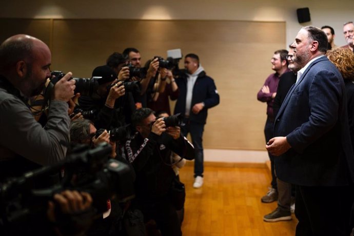 Oriol Junqueras valora los resultados de la jornada electoral en ERC.