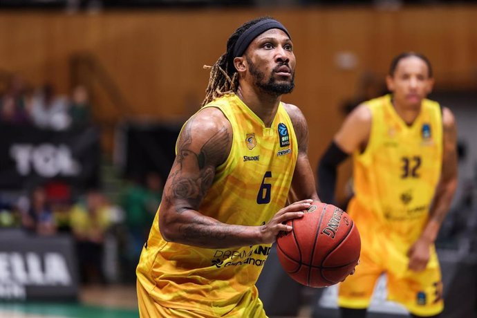 Archivo - Andrew Albicy, en un partido con el Dreamland Gran Canaria.