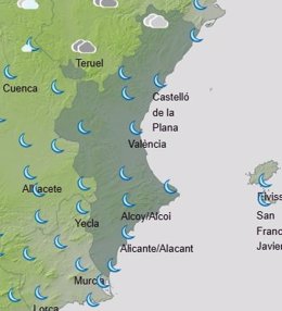 Mapa del tiempo del 15 de diciembre de 2024 en la Comunitat Valenciana