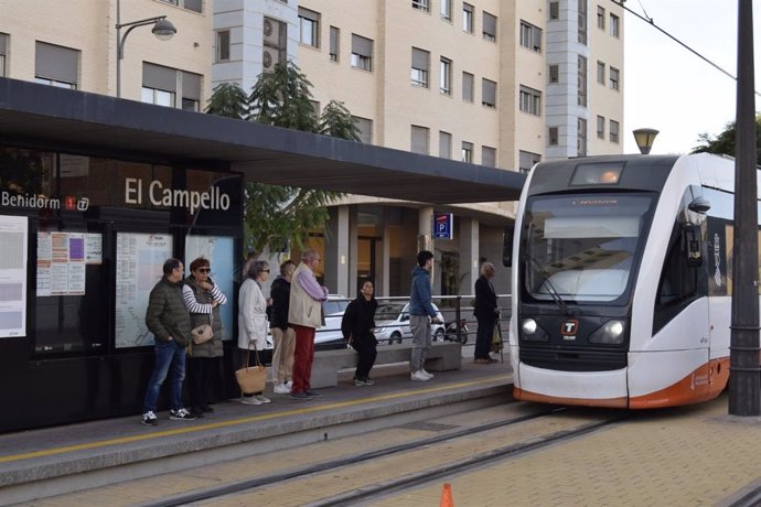 TRAM d'Alacant obtuvo en noviembre 1,6 millones de usuarios y suma ya 18,7 millones de viajeros en lo que va de año, 443.781 más que en todo