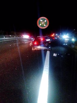 Una persona herida tras sufrir un accidente y quedar atrapada en la A8 en Liendo