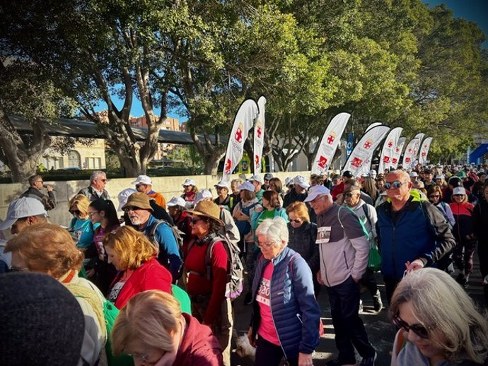 Participantes de la Marcha Saludable en Almería.