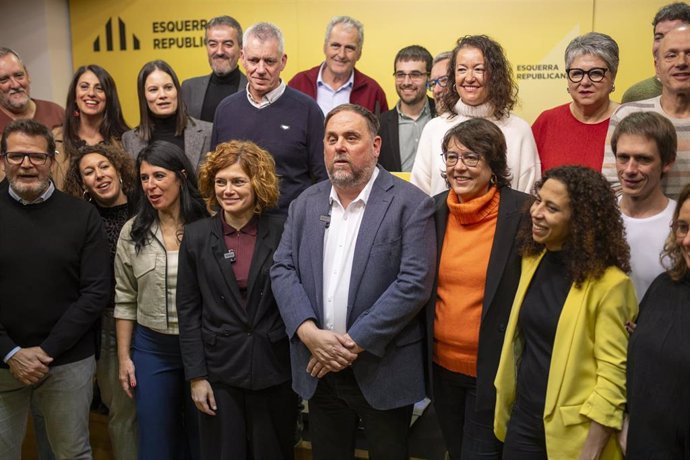 Archivo - Oriol Junqueras tras ganar la segunda vuelta del 30 Congreso Nacional de ERC, a 14 de diciembre de 2024, en Barcelona (Catalunya)