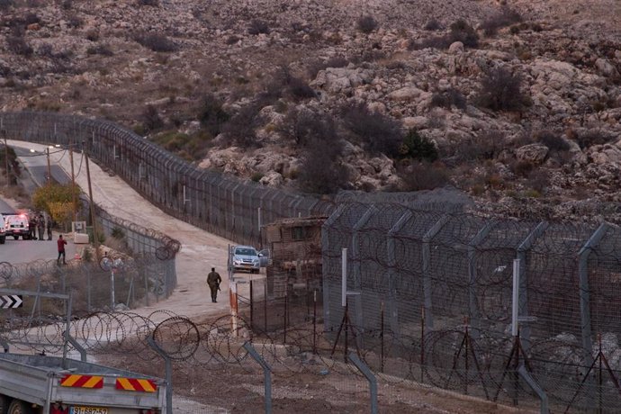 Militares israelíes en los Altos del Golán 