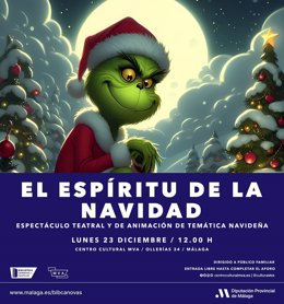 Cartel del espectáculo 'El espíritu de la Navidad', previsto para el lunes 23 de diciembre.