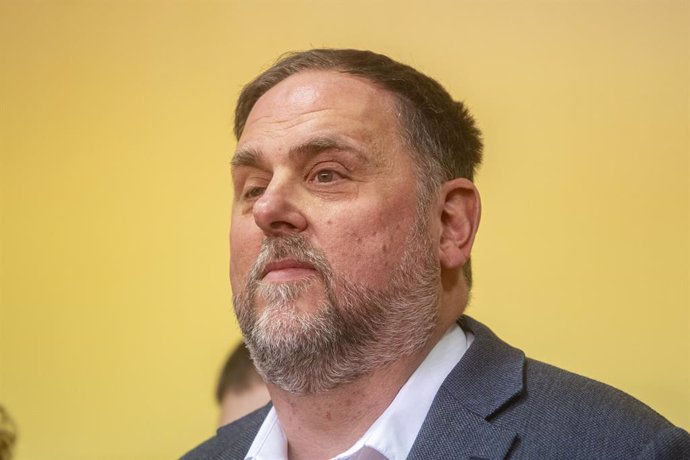 Oriol Junqueras durant la votació de la segona volta del 30 Congrés Nacional d'ERC, a 14 de desembre del 2024, a Barcelona, Catalunya (Espanya)