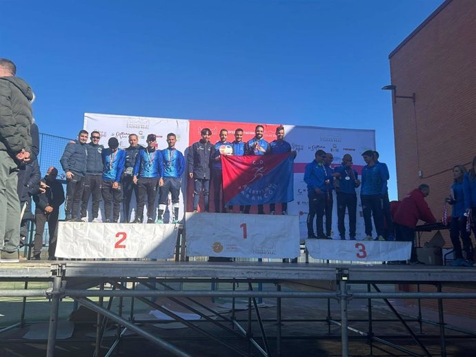 Podium del Campeonato de C-LM de 10 km ruta celebrado en Daimiel.