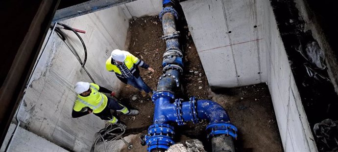 Trabajos por el corte de suministro de agua en Telde (Gran Canaria)