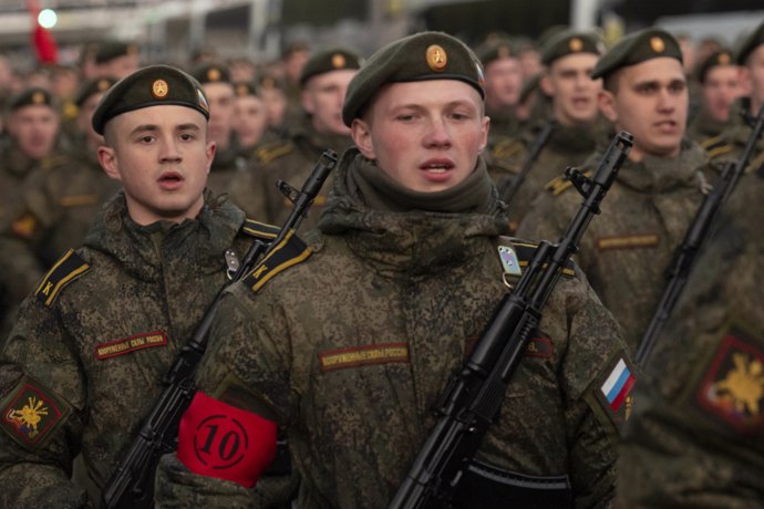 Imagen de archivo de varios cadetes del Ejército de Rusia.