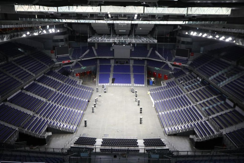 Archivo - Gradas e instalaciones del WiZink Center de Madrid donde antes de la crisis del coronavirus se han celebrado cientos de eventos culturales y ahora se han convertido en uno de los colectivos más afectados por la crisis sanitaria y la obligación