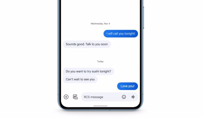 Aplicación de mensajería RCS de Google