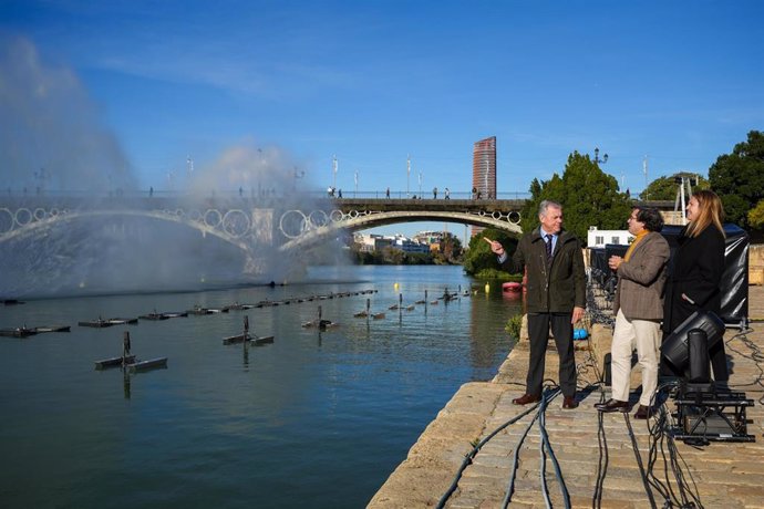 El alcalde de Sevilla, José Luis Sanz, en la presentación del nuevo espectáculo de Navigalia.